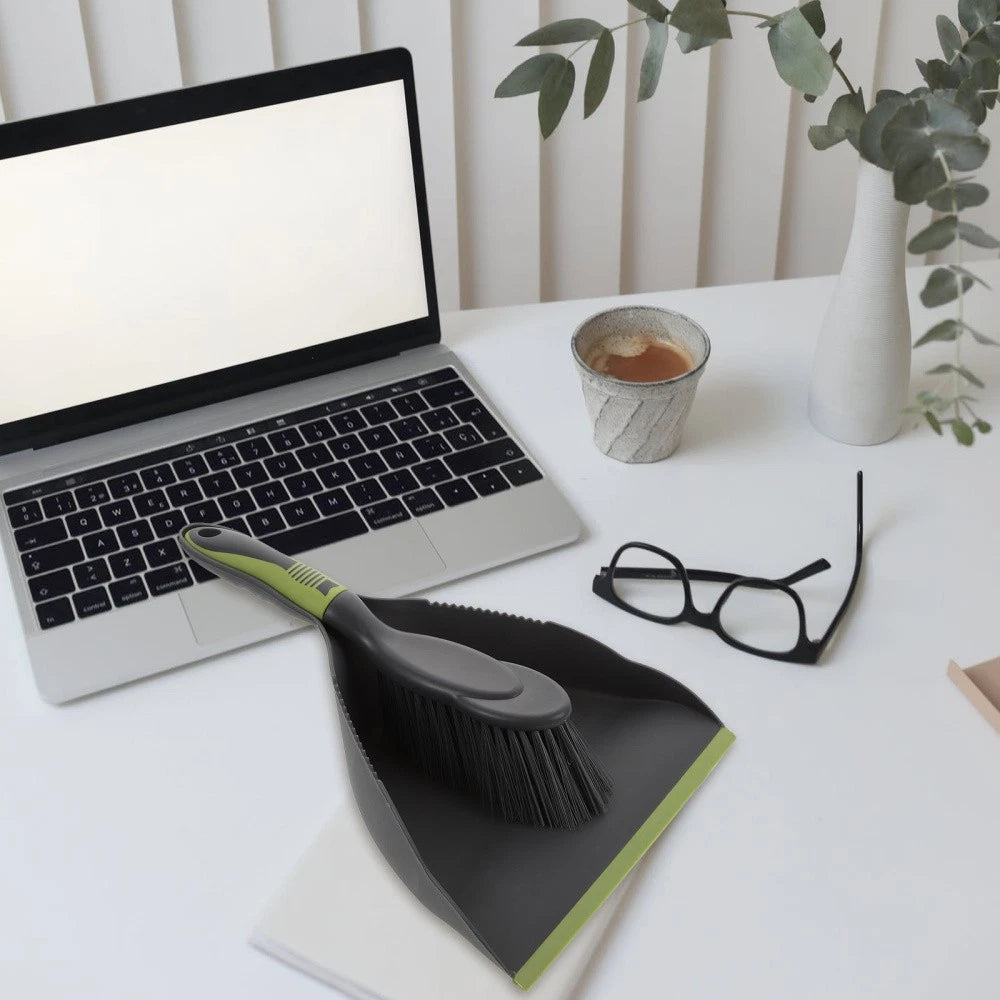 2 Sets of Household Mini Broom and Dustpan Desktop Practical Cleaning Tool