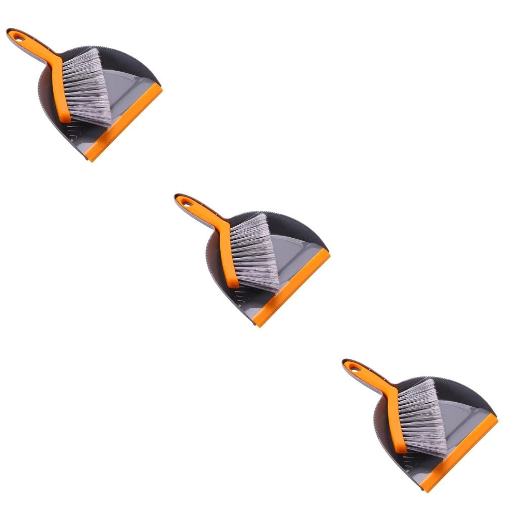 Set of 3 Mini Broom Dust Pan and Brush Sets Handheld Dustpan Small