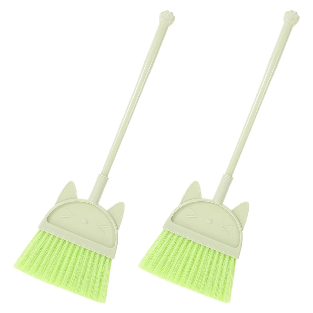 2 Pcs Children's Broom Set Toddler Kids and Dustpan Cleaning Toys