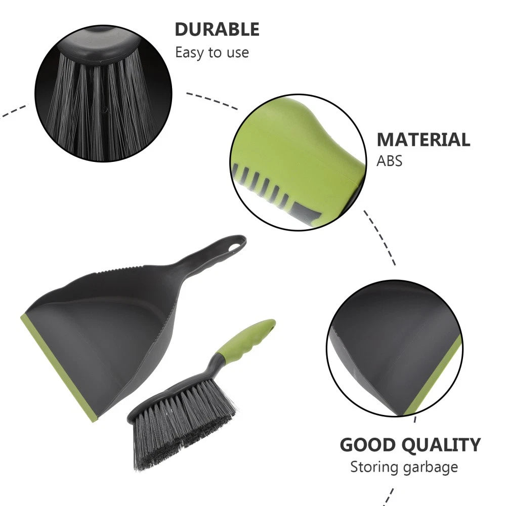 2 Sets of Household Mini Broom and Dustpan Desktop Practical Cleaning Tool