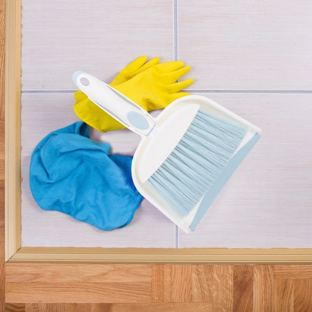 Dust Brush Set Pan and Brushes Mini Dustpan Duster Kit Broom Desk