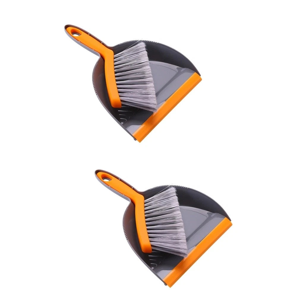 Set of 2 Mini Broom Dust Pan and Brush Sets Desktop Small Dustpan