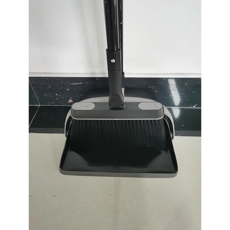 Multifunctional Broom Dustpan Set Swivel Head Extendable Handle Cleaning Fodable
