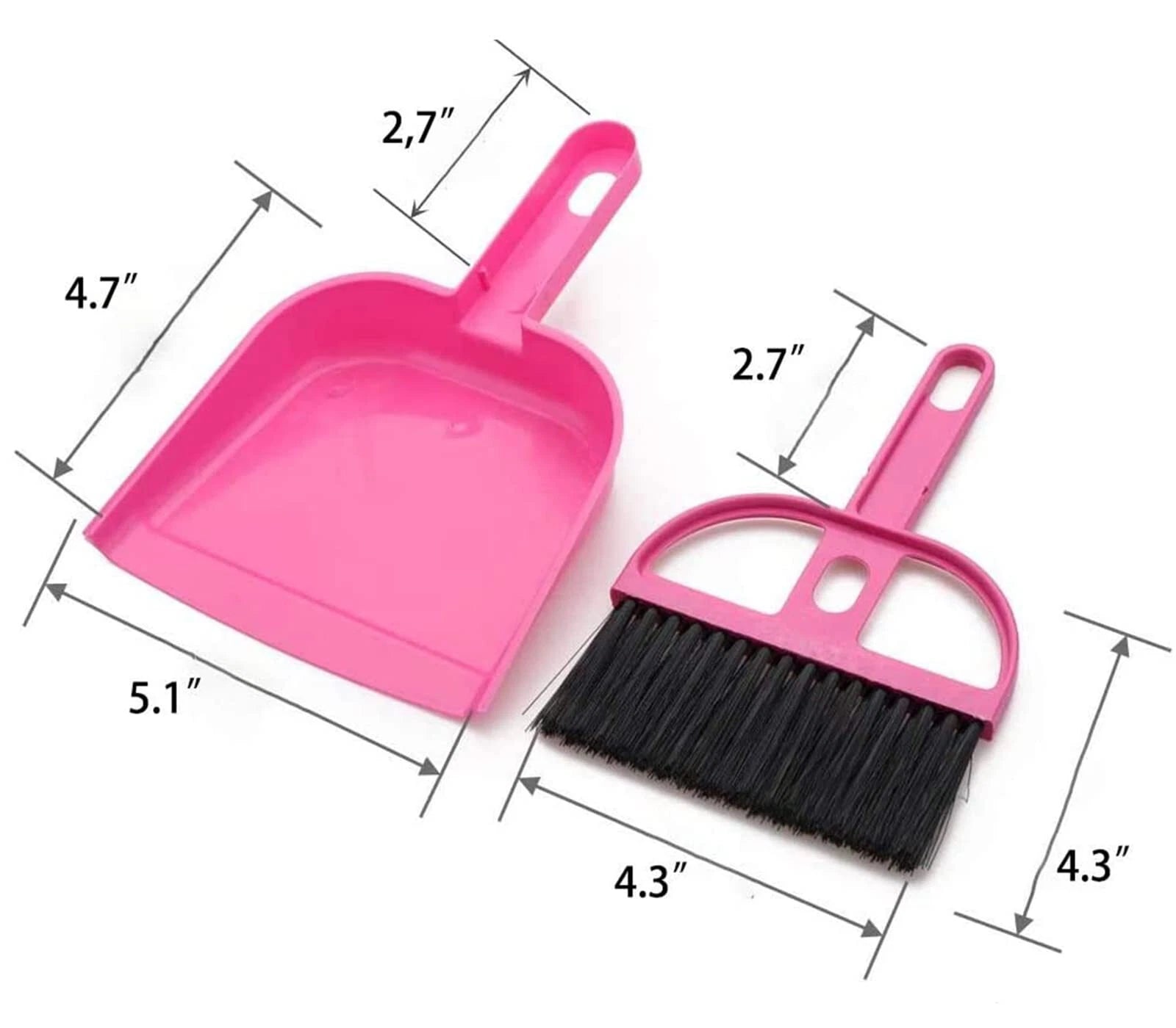 6 Pack Small Broom and Dustpand Set Handheld Cleaning Brush with Dustpan