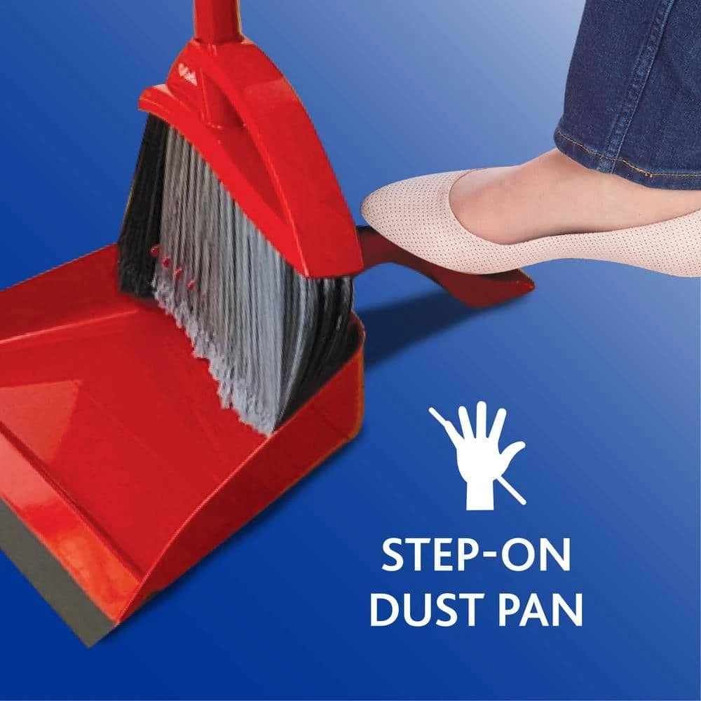 Power Corner Pet Pro Angle Broom with Step on Dust Pan (3-Pack)
