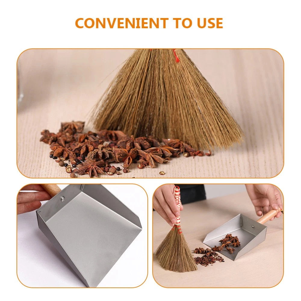 Desktop Cleaning Kit Child Dustpan and Broom Set with Small Brush