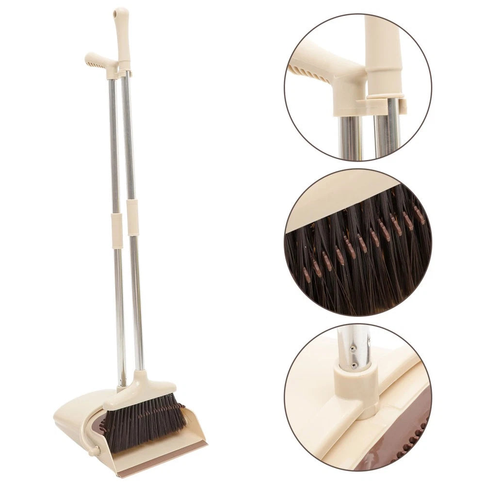 Broom Dustpan Set Office Small Brushes for Cleaning Stainless Steel