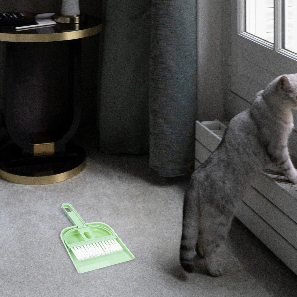 Small Broom Set Multi-function Dust Pan Hamster Cage Cleaning Tools