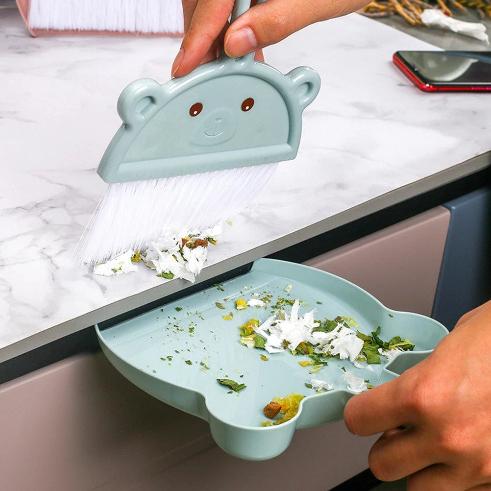 3 Sets Cartoon Broom Dustpan Portable Mini Dustpan Indoor Broom-