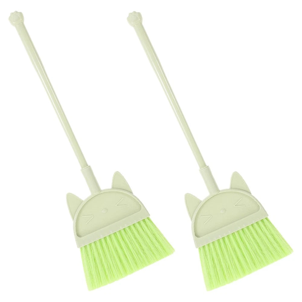 2 Pcs Children's Broom Set Toddler Kids and Dustpan Cleaning Toys