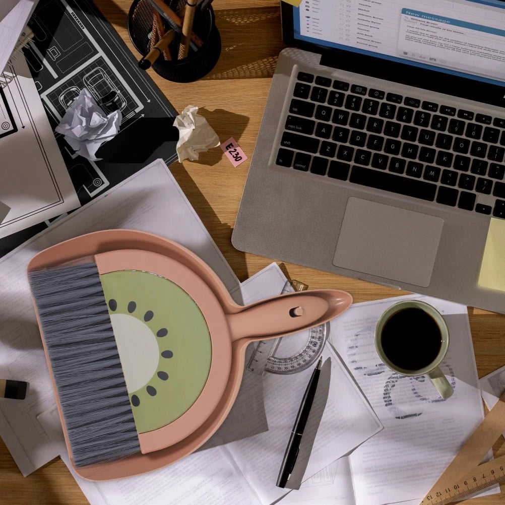 Mini Broom Set Office Child Brooms for Sweeping Indoor with Standing Dustpan