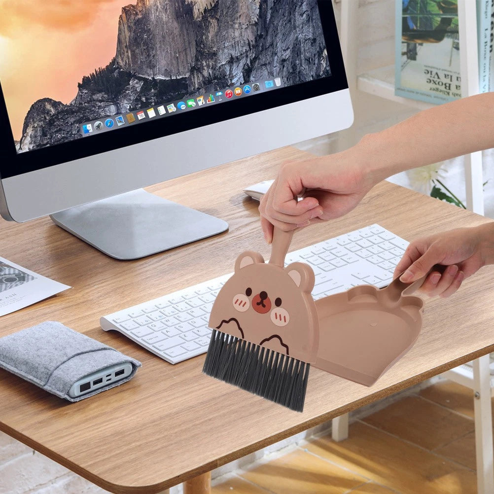 Desktop Cleaning Brush Set Handheld Small Broom with Dustpan Multifunctional