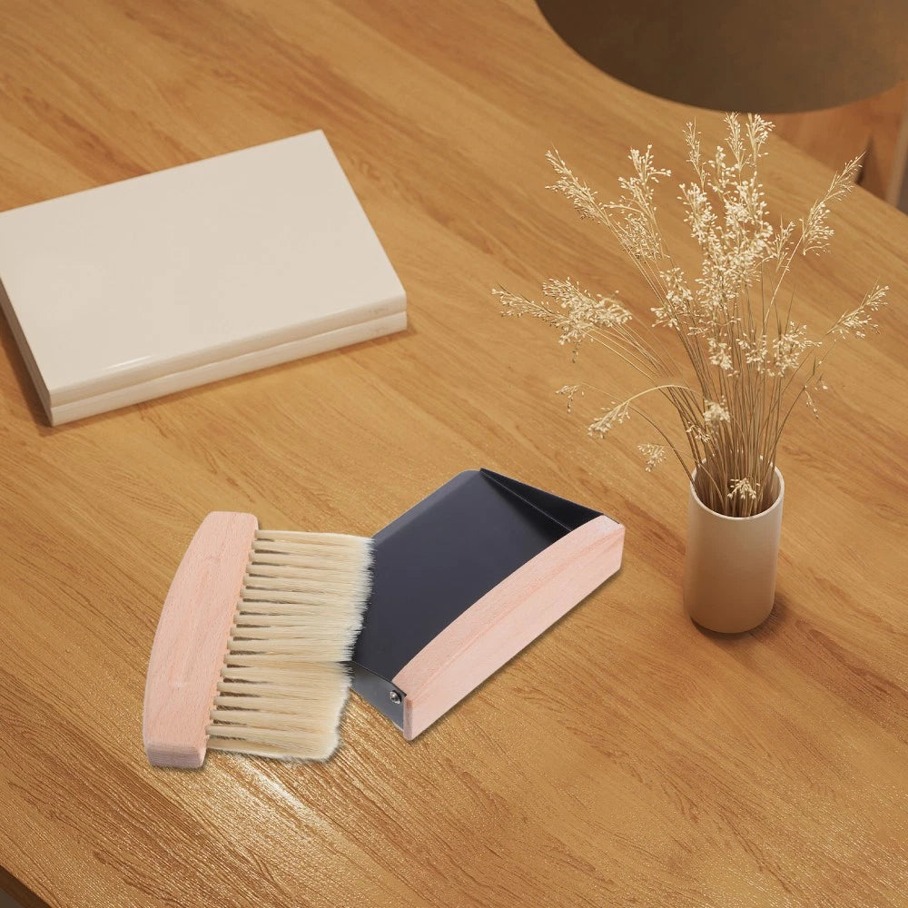 Mini Broom Dustpan Brush Pans Table and Set Desktop Cleaning Supplies