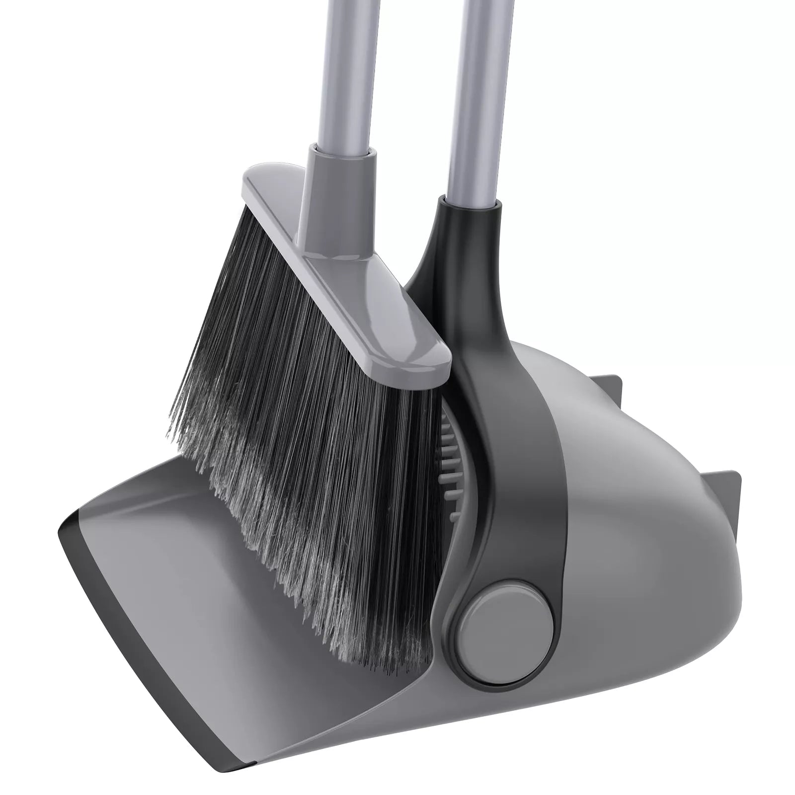 MR.SIGA Broom and Dustpan Set with Adjustable Long Handle Upright Combo for F...