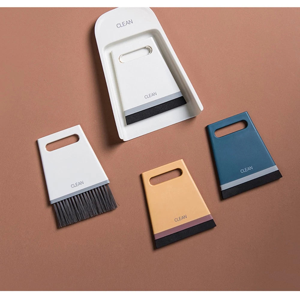 Home Cleaning Gadgets Desktop Sweeper Dustpan Set Travel Tools Broom