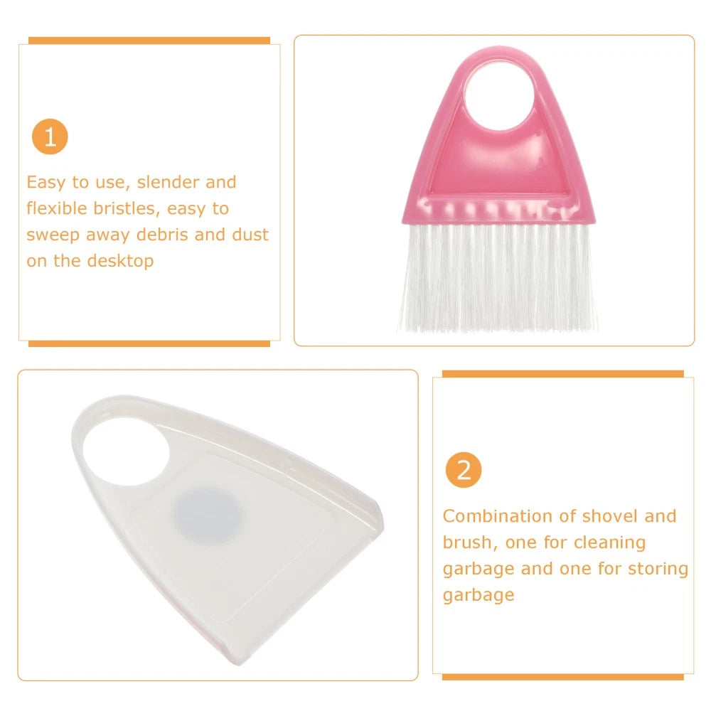 2 Sets Cleaning and Sweeping Child Bridegroom Desktop Mini Broom Small