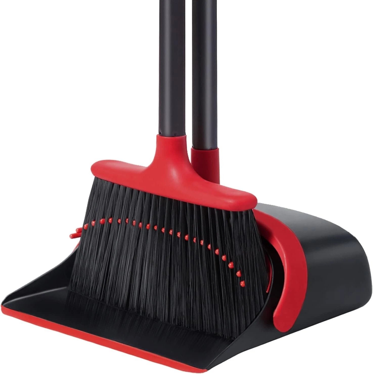 Broom & Dustpan Set for Home,52" Long Handle with Stand Up Dustpan for Kitchen..