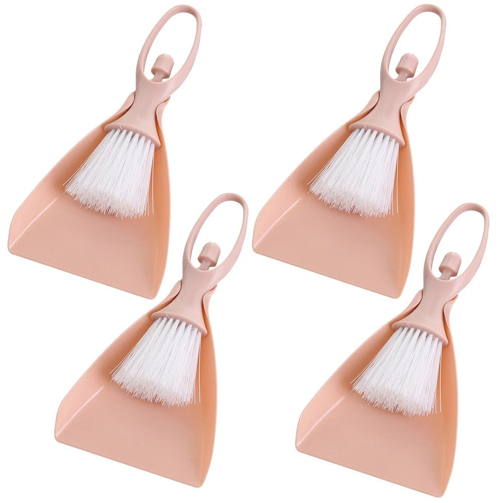 4 Sets Mini Broom Toddler Dustpan and Brush Small Desk Cleaning Table