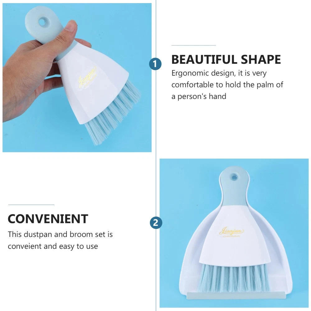 3 Count Convenient Small Dustpan Set Household Supplies Desktop Cleaner