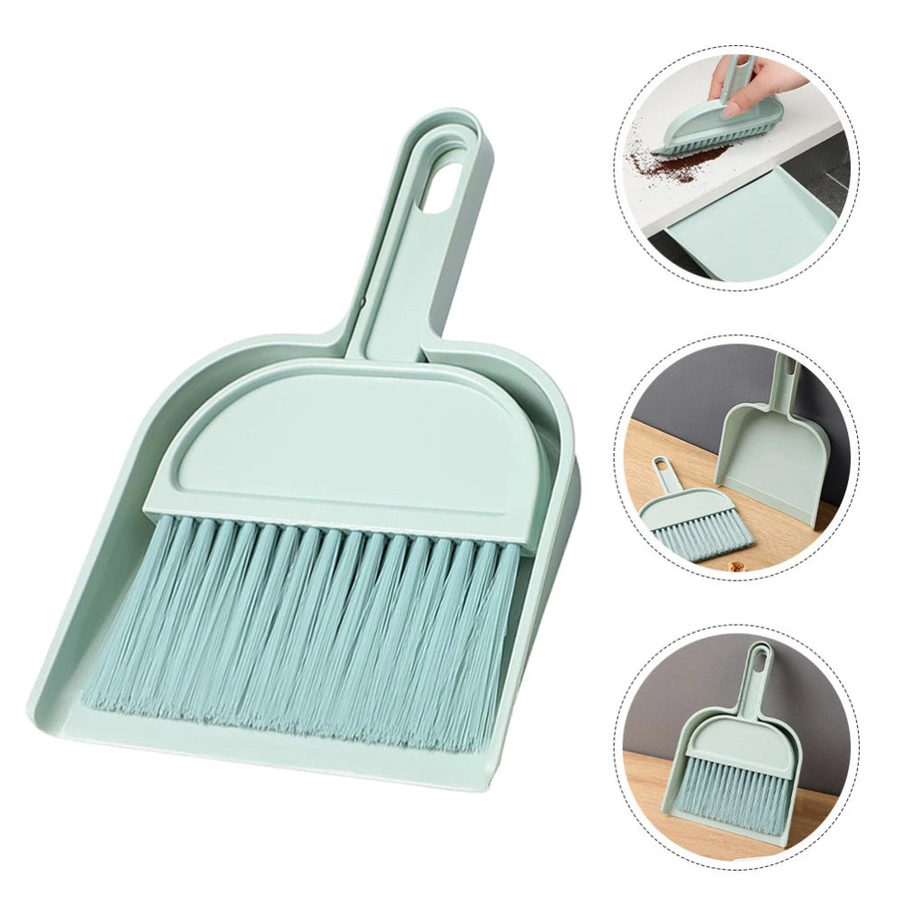 Desktop Broom Set Child Mini Dust Pan Car Cleaning Brush Interior