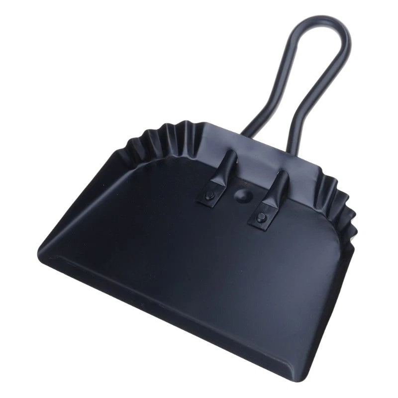 Handheld Large Metal Dustpan and Broom Brush Cleaning Set for Comfortable Grip