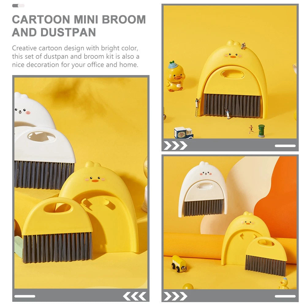 Mini Dustpan Set Baby Child Small and Brush Keyboard Sweeping Countertop