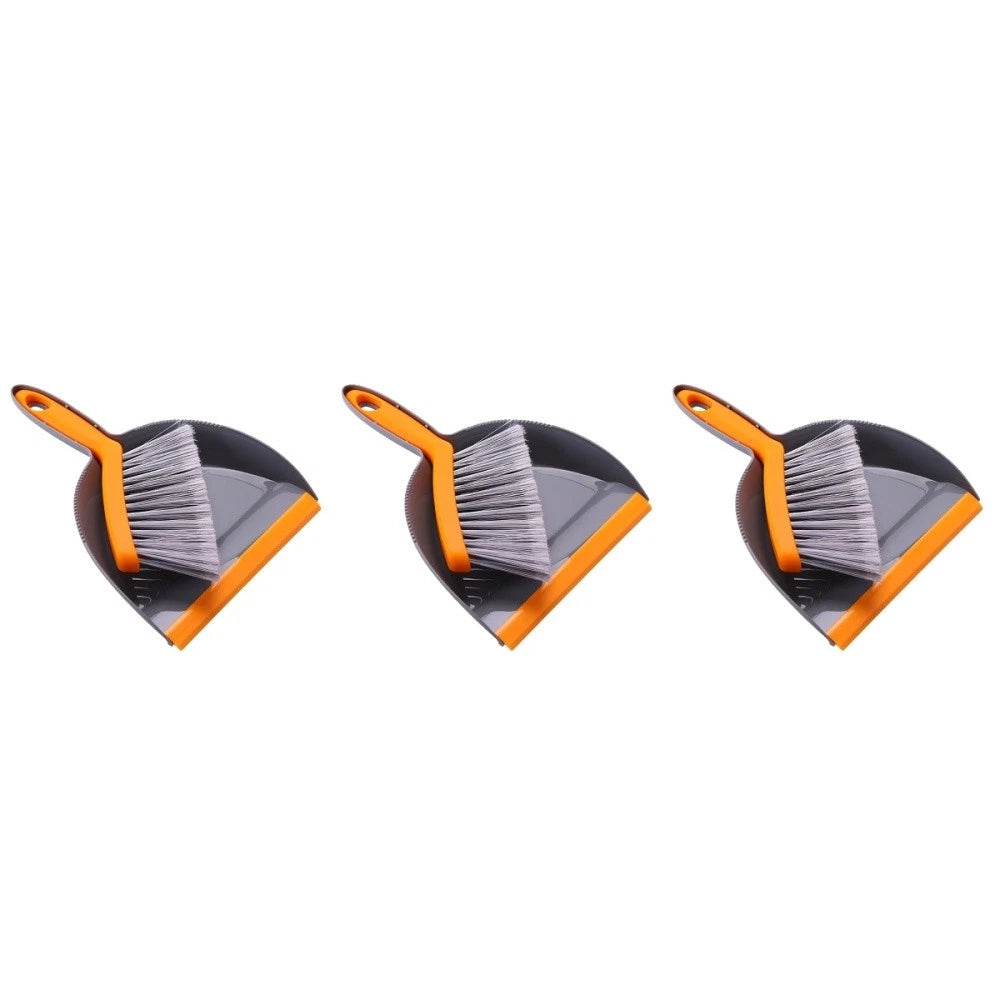 Set of 3 Mini Broom Dust Pan and Brush Sets Handheld Dustpan Small
