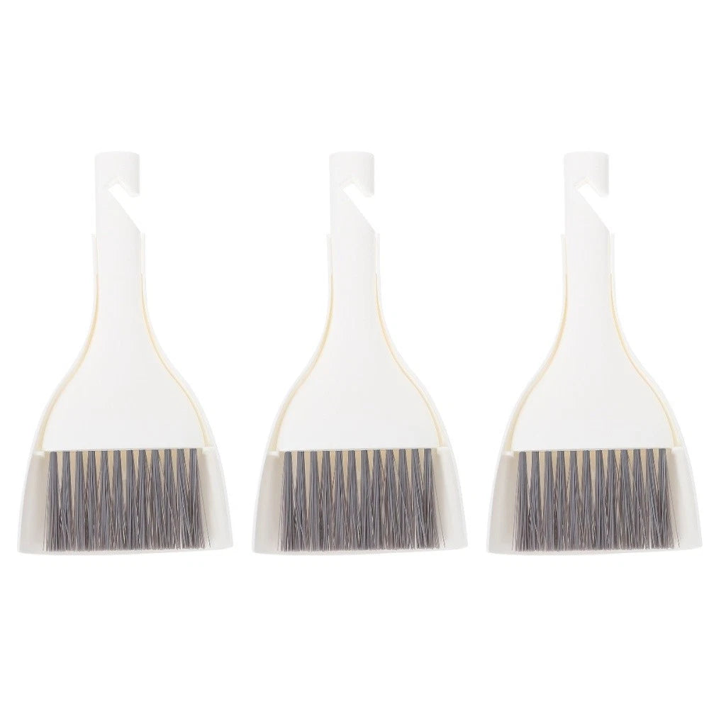 3 Sets Mini Dustpan Broom Desktop Small Cleaner Brush for Cleaning Sweeping