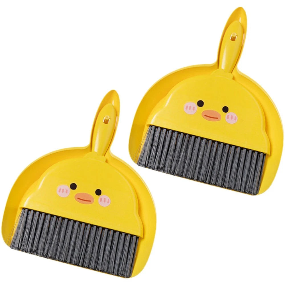 2 Sets Mini Broom Desktop Dustpan and Sweeping Tool Pupils Tabletop