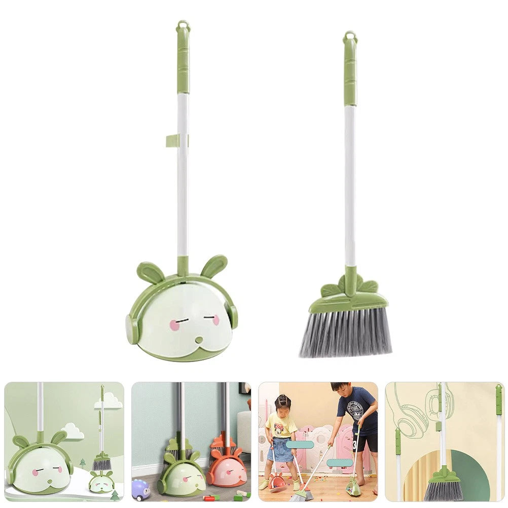 Children's Broom Set Cleaning Kids Toddler Small Dustpan Plastic