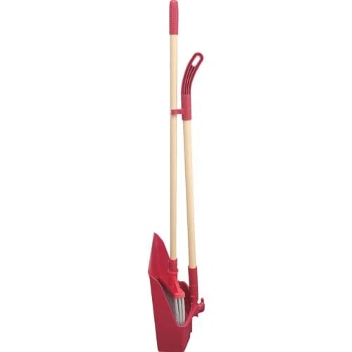 TRUSCO Multi-Function Broom Dustpan Set, Red, TDPS10-SET-R