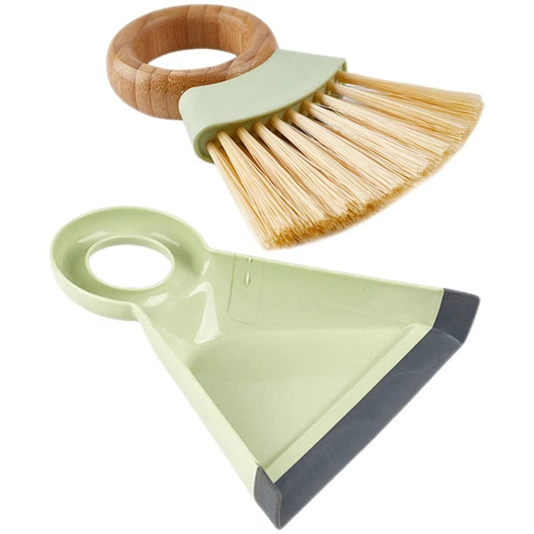 Mini Broom Dustpan Set Keyboard Cleaning Brush Duster for Car Air Vent