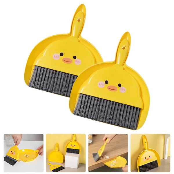 2 Sets Mini Broom Desktop Dustpan and Sweeping Tool Pupils Tabletop