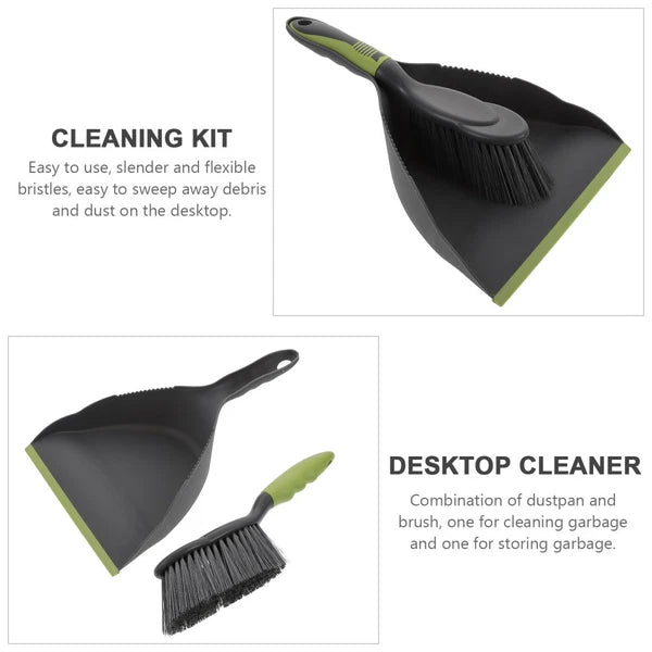 2 Sets of Household Mini Broom and Dustpan Desktop Practical Cleaning Tool