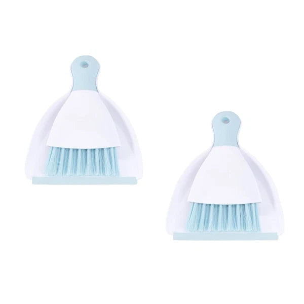 Set of 2 Convenient Small Dustpan Cleaning Broom Desktop Cleaner
