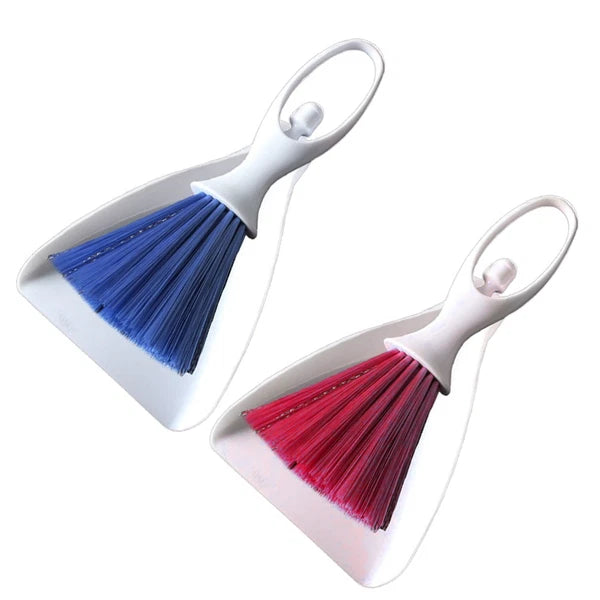 2 Sets Desktop Broom Portable Dustpan Brush Household Supplies Cleaner