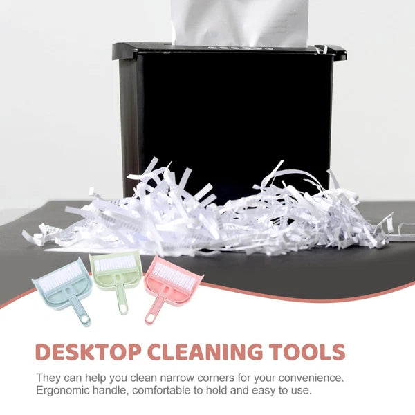6 Sets of Mini Broom and Dustpan Cleaning Dustpan and Brush Desktop Cleaning