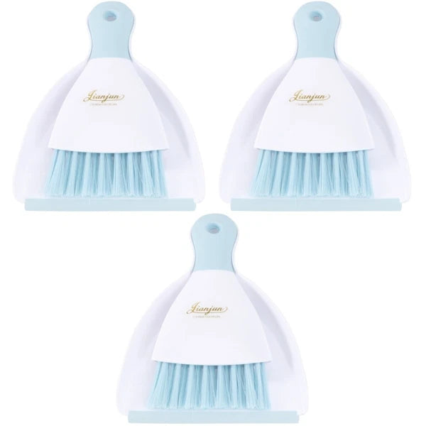 3 Count Convenient Small Dustpan Set Household Supplies Desktop Cleaner
