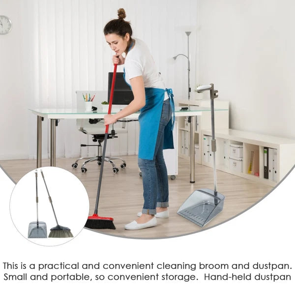 Soft Broom Sweeping Travel Office Dust Pan and Brush Dustpan Kit