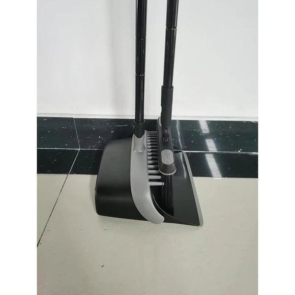 Multifunctional Broom Dustpan Set Swivel Head Extendable Handle Cleaning Fodable