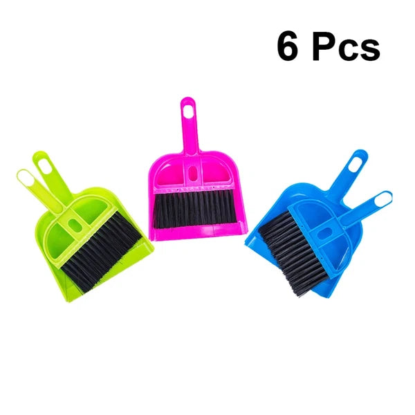 6 Sets Keyboard Cleaning Computer Cleaning Kit Mini Hand Broom Dustpan-