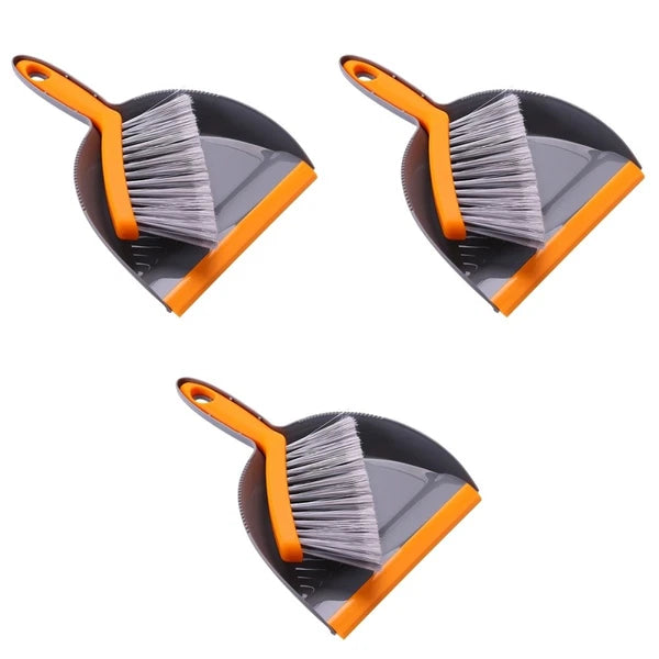 Set of 3 Mini Broom Dust Pan and Brush Sets Handheld Dustpan Small