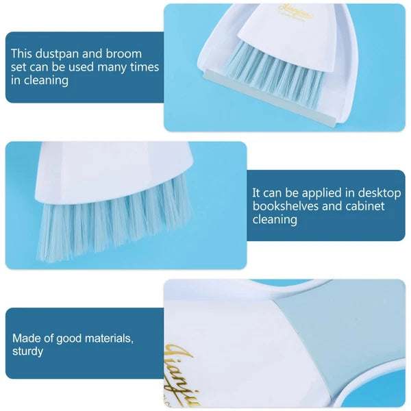 2 Pieces Convenient Small Dustpan Set Cleaning Tools Household Supplies