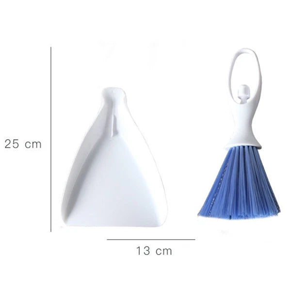 2 Sets Desktop Broom Portable Dustpan Brush Cleaner Household Supplies