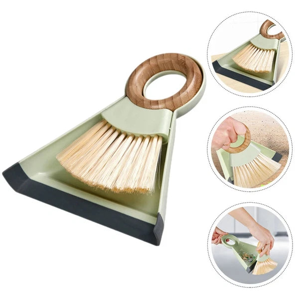 Mini Broom Dustpan Set Duster for Car Air Vent Keyboard Cleaning Brush