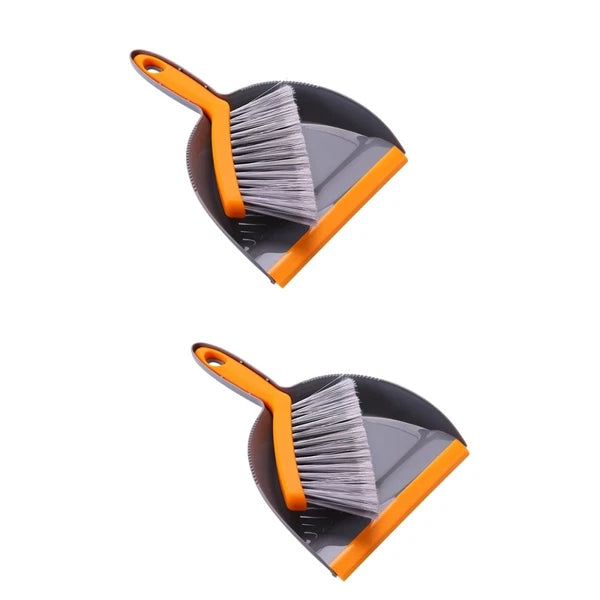 Set of 2 Mini Broom Dust Pan and Brush Sets Desktop Small Dustpan