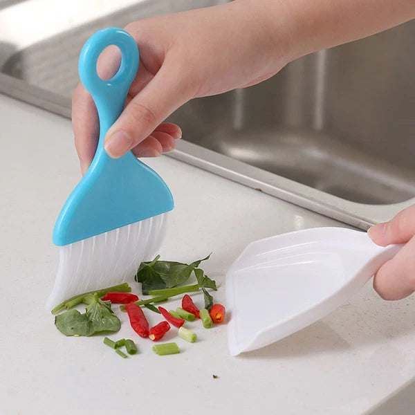 2 Sets Dust Removal Broom Child Small Table Top Dustpan Cleaning