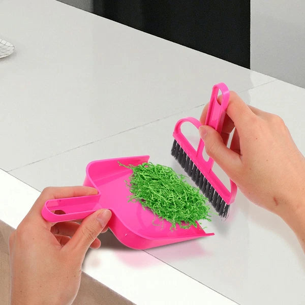 Desktop Broom Set Work Child Cleaning for Toddlers Dustpan Brush Toy