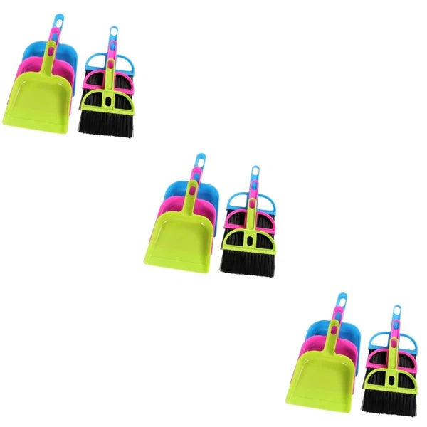 3 Pack Sweeping Brush and Dustpan Set Keyboard Cleaner Kit Cleaning