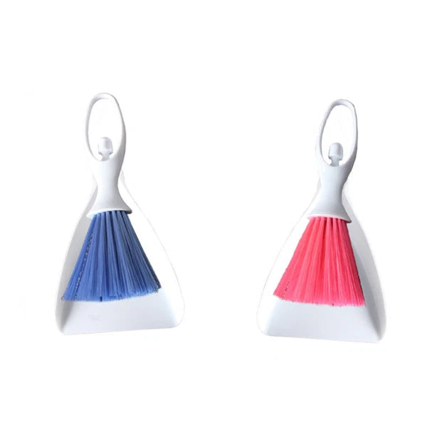 2 Sets Desktop Broom Counter Dustpan Brush Table Cleaning Utensils